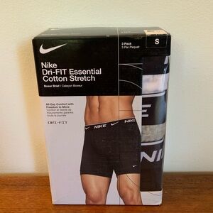 Nike DRI-FIT Essential Cotton Stretch Men’s Boxer Briefs PACK OF 3 - Size SMALL